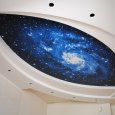 Натяжной потолок с фотопечатью галактика
